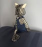 Hugo, hand knitted soft Zebra - Image 5
