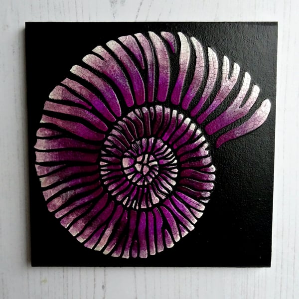 Purple Ammonite Painting