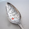 Drink Drink and get S'tfaced, Handstamped Spoon, Sparkling Wine Bubble Saver