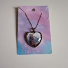 Clifton suspension bridge bristol themed heart shaped necklace