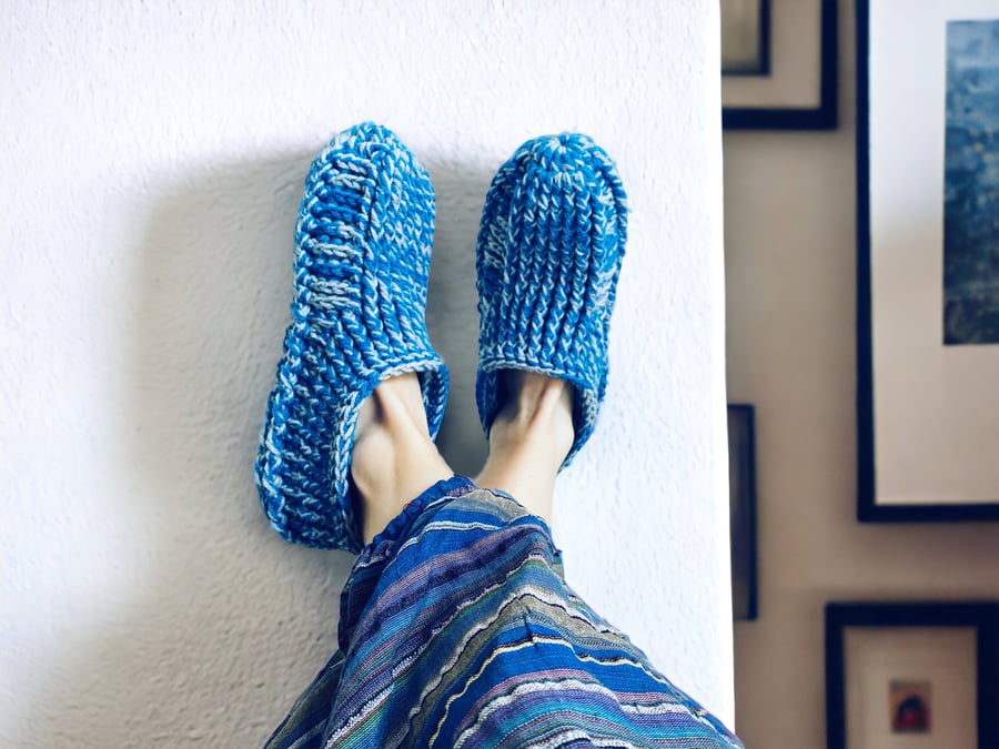 Denim Slipper Socks 
