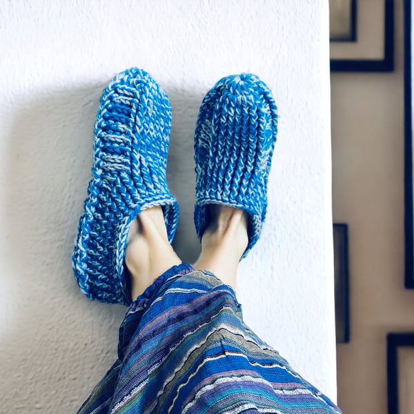 Denim Slipper Socks 