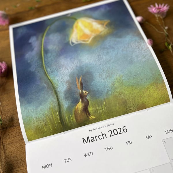 2026 Nature Art Calendar: Wildlife illustrations, calendar, Perfectly Imperfect