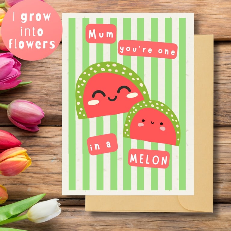 Plantable Mother's Day Card Card, Wildflower Seed Paper, Ecofriendly