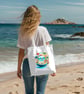 Sunny Beach Tote Cotton Shopping Bag.