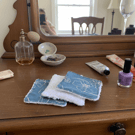 Powder Blue Poppy Reusable Face Wipes