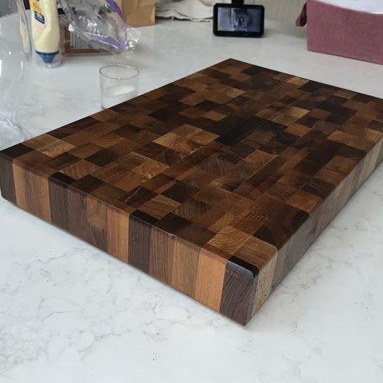 butchers block solid walnut end grain Monster board 750mmx480mmx55mm