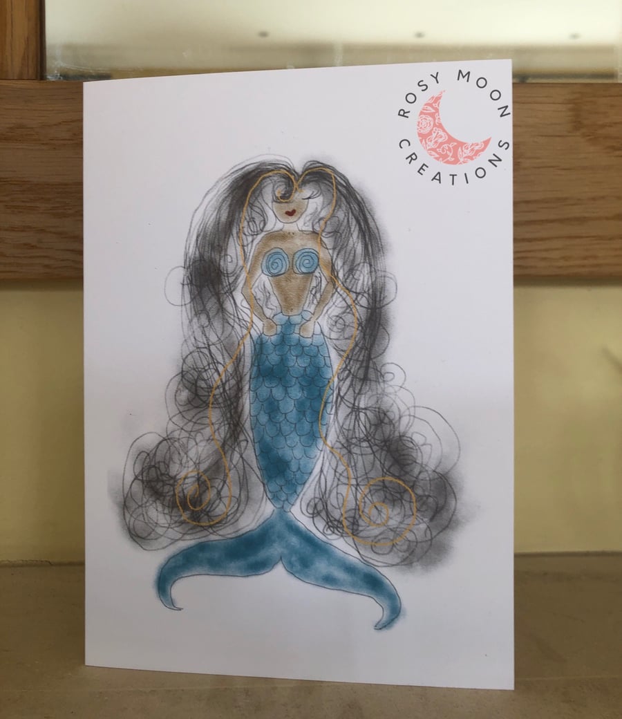 Mermaid  Blank Card