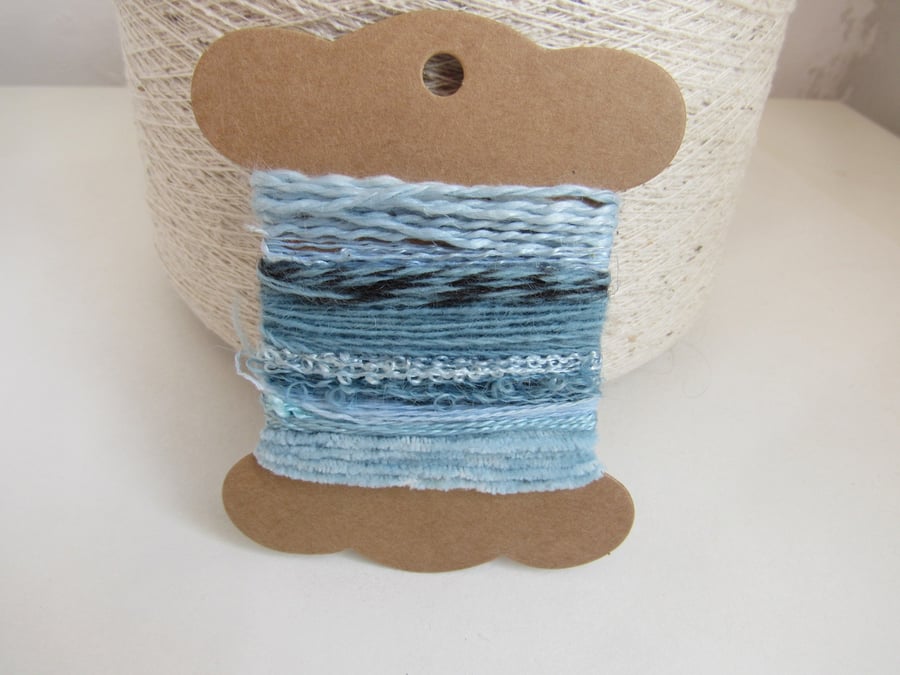 Small Indigo Natural Dye Light Blue Textured Thread Pack