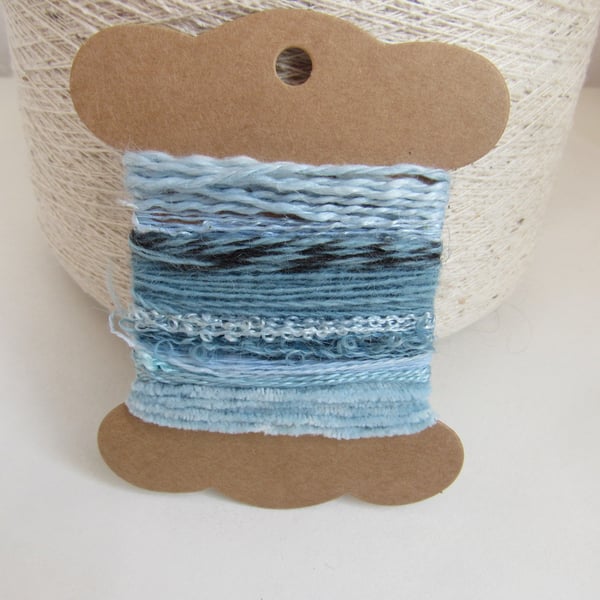 Small Indigo Natural Dye Light Blue Textured Thread Pack