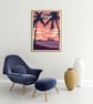 Pattaya retro travel poster, Pattaya print, Thailand travel poster - Image 3