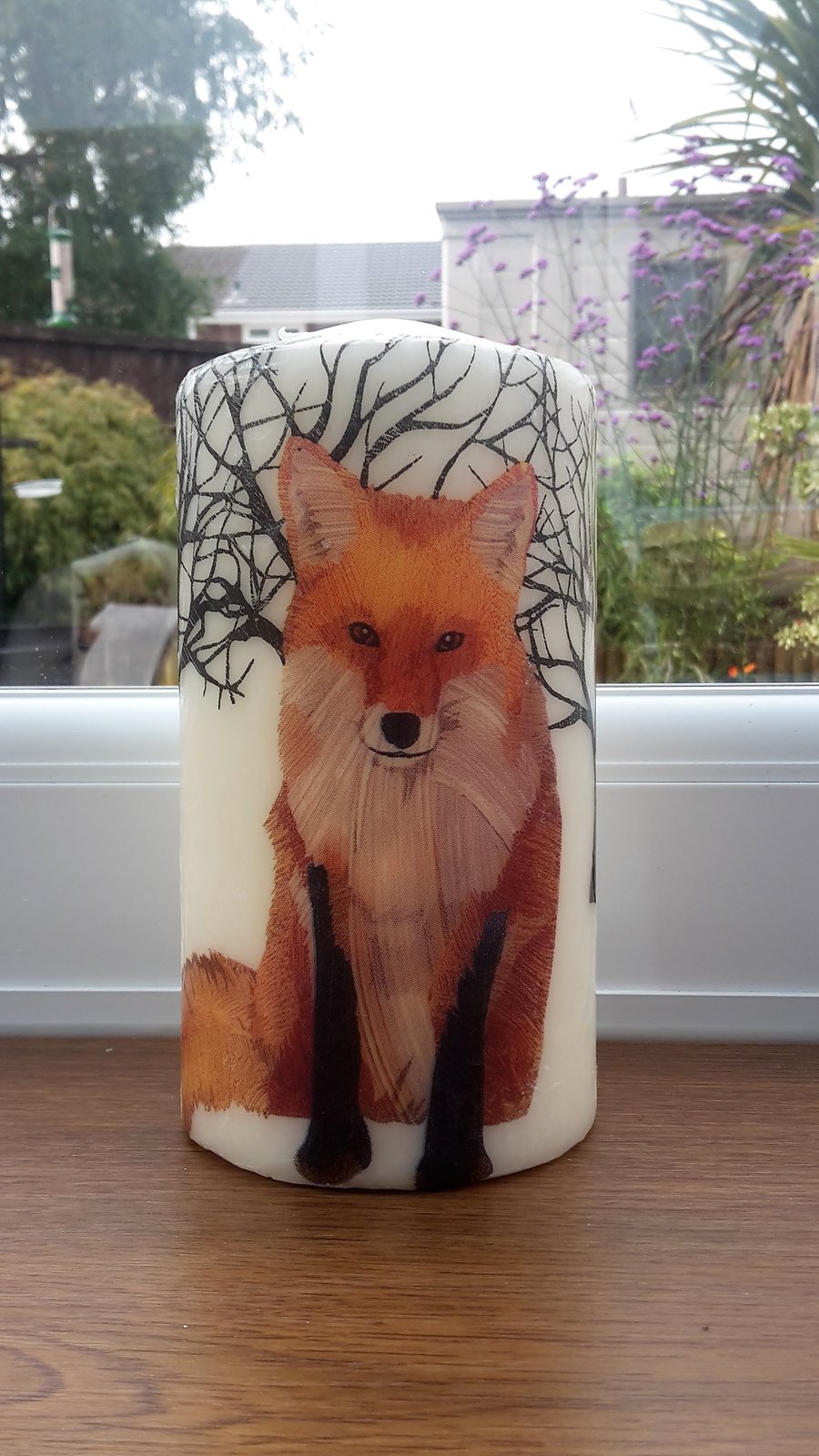 woodland fox candle