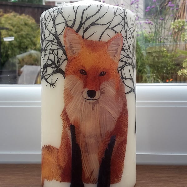 woodland fox candle