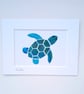 Multicoloured batik 'Turtle' fabric picture - 7x5 inches including mount - Image 5