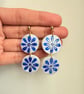 DAPHNE - Mediterranean Blue Flower Drop Earrings - Image 4