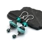 teal ceramic pearl drops