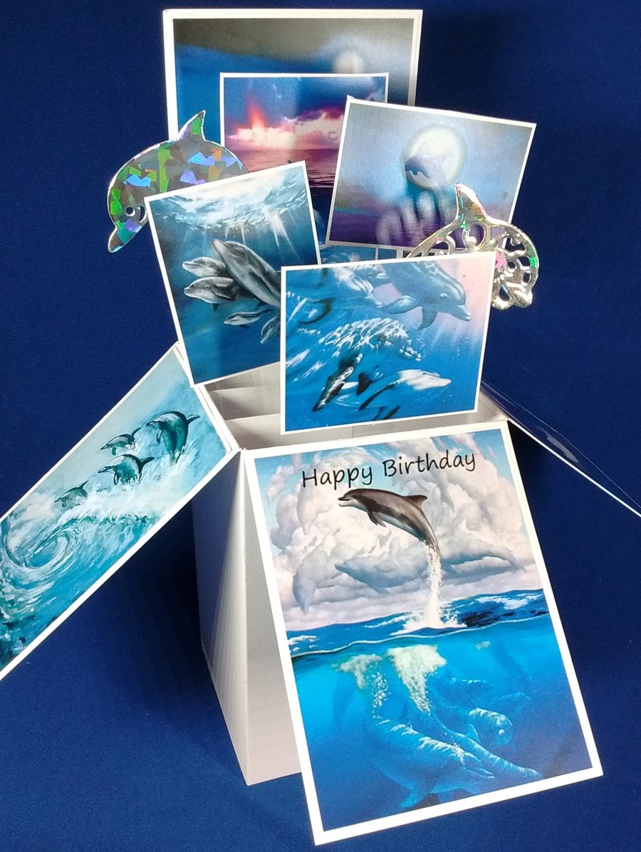Birthday Card with Dolphins