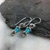  Reels  -Turquoise and silver  earrings