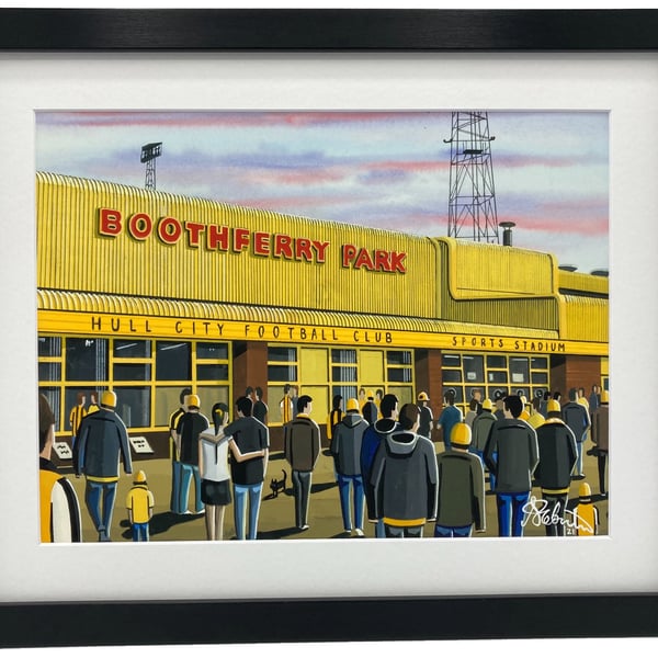 Hull. Framed & Unframed Art Print, City Football Club AFC, Boothferry Park Gift