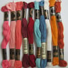 10 Skeins of Anchor Embroidery Threads - Assorted Colours.