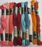 10 Skeins of Anchor Embroidery Threads - Assorted Colours.