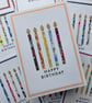 Custom Liberty Print Fabric Birthday Candle Card - CUSTOM order - Image 2