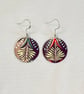 Art Deco style recycled tin earrings 