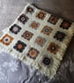 Neutral Flowers Crochet Blanket or Throw - Image 1