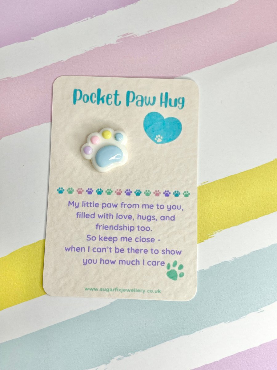 Dog Cat Pet Paw Pocket Hug Anxiety Gift