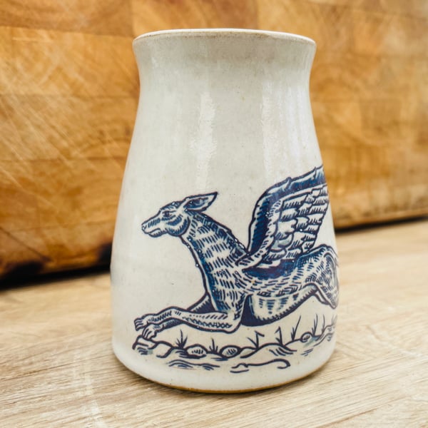 Handmade stoneware bud vase - in collaboration with House of Hawks