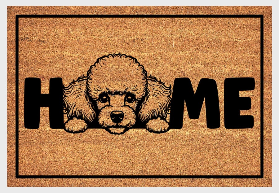 Poodle Home Door Mat - Poodle Welcome Mat - 3 Sizes