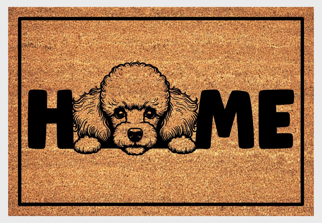 Poodle Home Door Mat - Poodle Welcome Mat - 3 Sizes