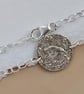 Mole Engraved Sterling Silver Coin Bracelet - Image 3