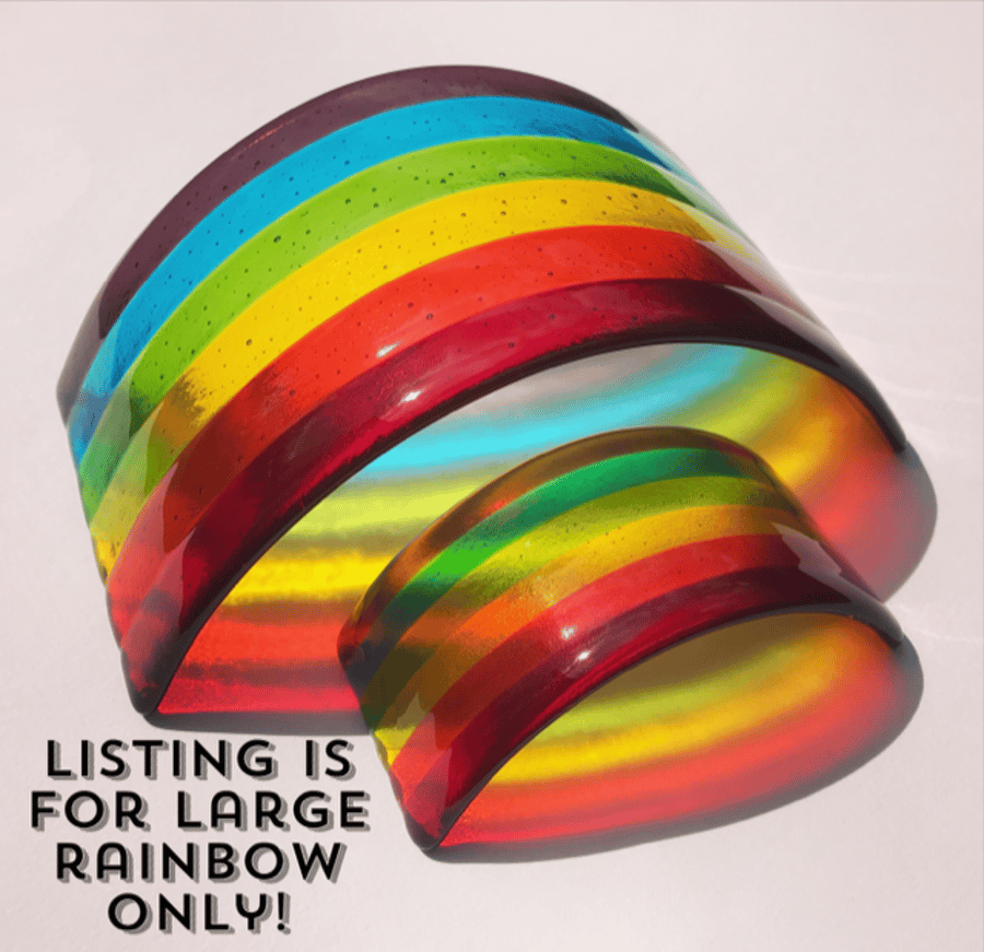 Fused Glass Rainbow - Large