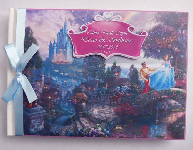 Cinderella wedding guest book, Cinderella wedding gift