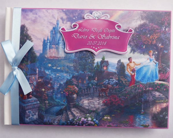 Cinderella wedding guest book, Cinderella wedding gift