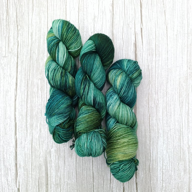 Winter's Forest 100g Hand dyed Sock Yarn (4Ply)