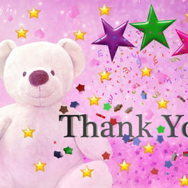 Thank You A5 Card Bear 