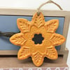 Ceramic flower hanging decoration Pottery Flower Folk art garden decoration 