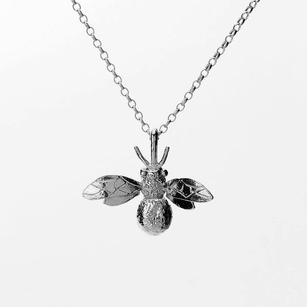 bumblebee sterling silver necklace