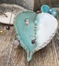 Ring, earring dish, pottery, giftware, turquoise, white, home decor - Image 8