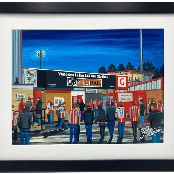 Cheltenham. Framed & Unframed Fine Art Print, Town Football Club FC Stadium Gift