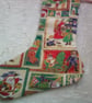 7.5 inch Christmas Themed Squares Stocking - Image 5