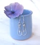 Long silver star earrings, celestial earrings, star gazer gift - Image 5
