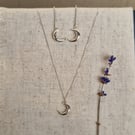 Handmade Sterling Silver Crescent Moon Pendant – Selene Necklace