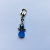 Beaded Angel Zipper Pull Bag Charm in Blue