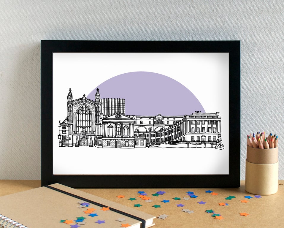 Bath Skyline Art Print