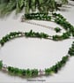Designer Russian Diopside Nugget Necklace Silver Plate - Image 7