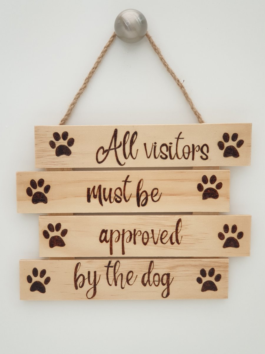 Wooden sign for a dog lover, pyrography - funny unisex gift