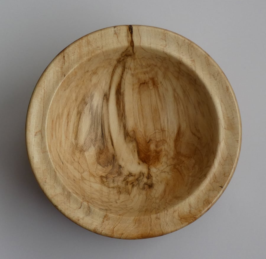 Handmade Spalted Sycamore Wood Trinket Bowl
